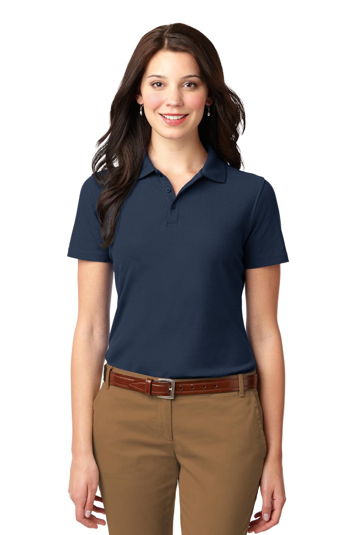 Port Authority Women's Stain-Resistant Polo. L510 in Navy