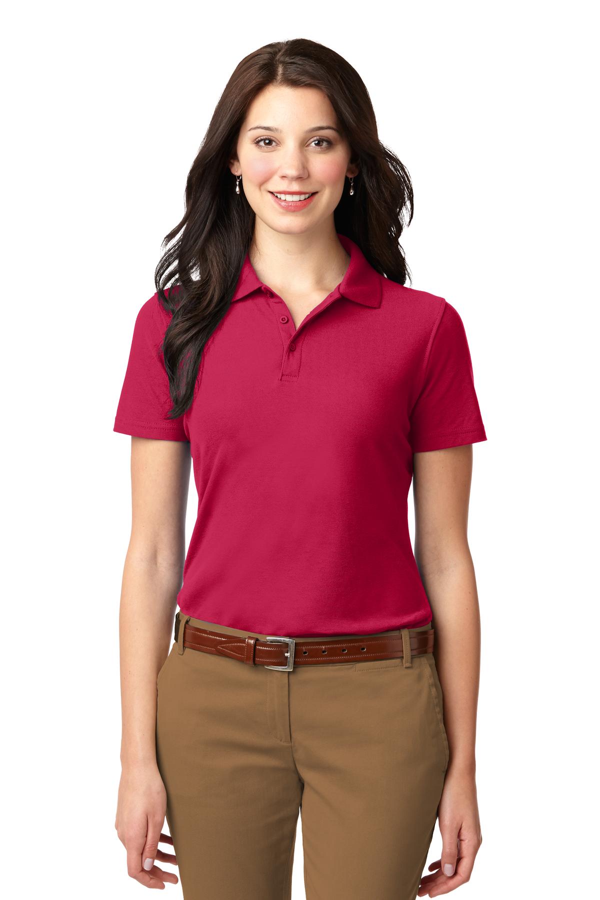 Port Authority Women's Stain-Resistant Polo. L510 in Red