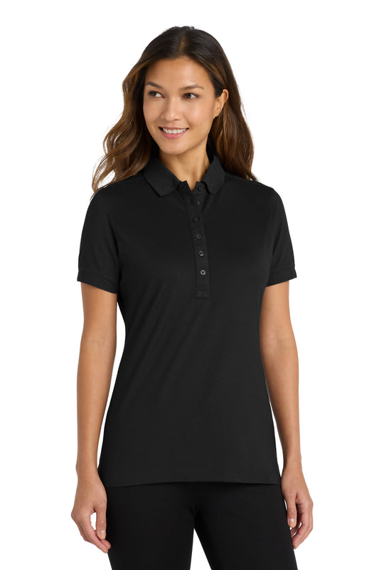 Port Authority Women's Stretch Pique Polo. L555 in Black