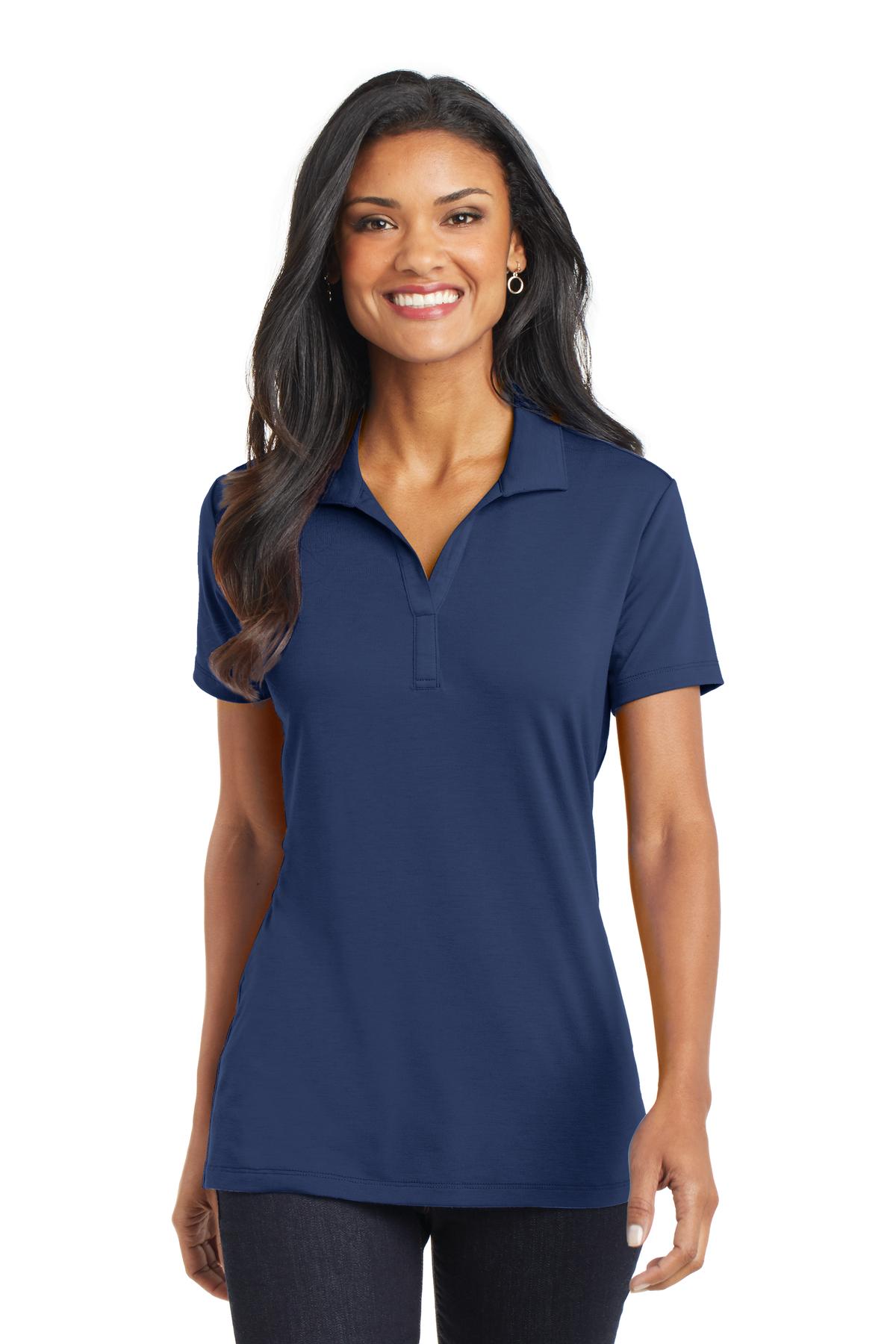 Port Authority Women's Cotton Touch Performance Polo. L568 in Estate Blue