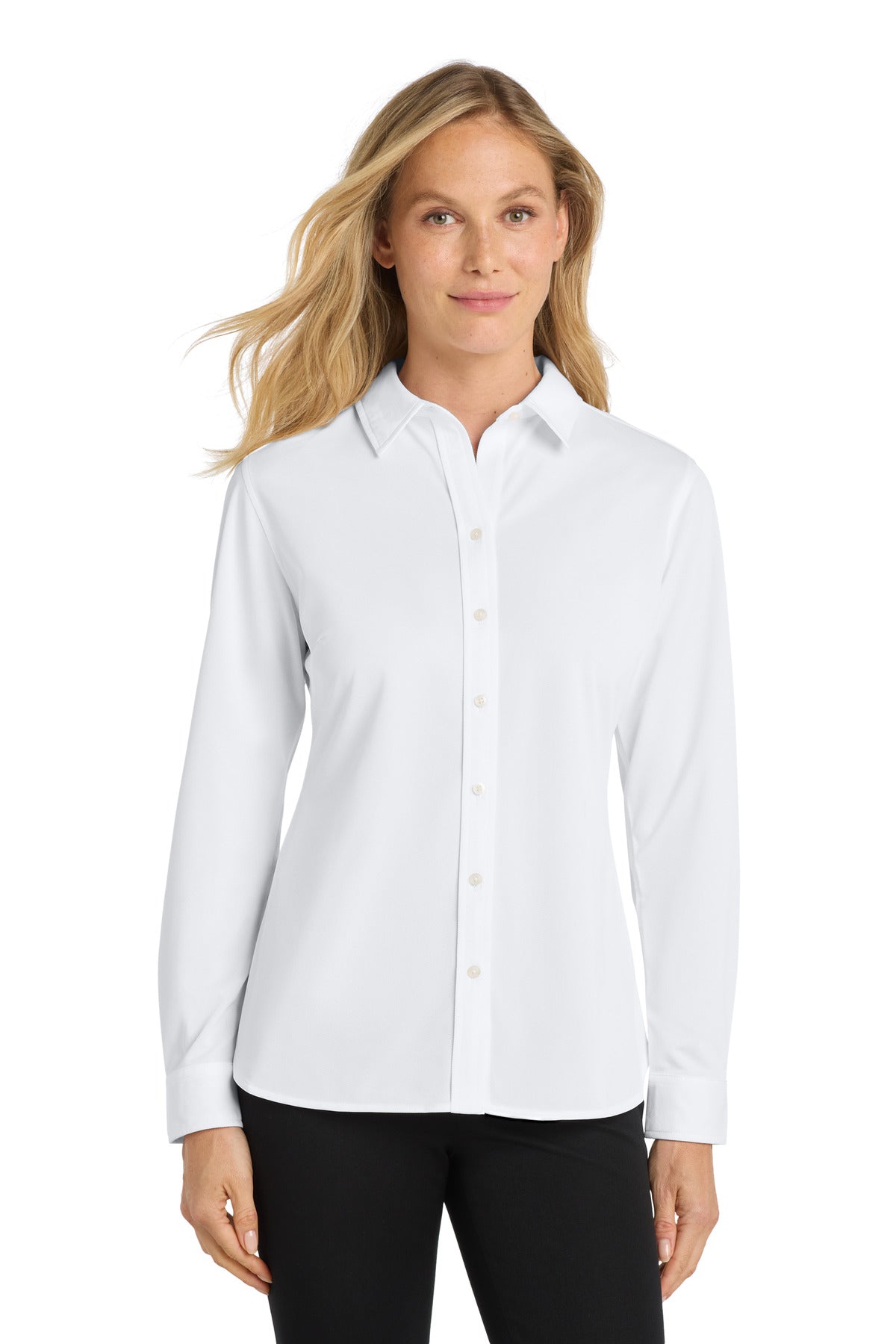 Port Authority Women's Dimension Knit Dress Shirt. L570 in White