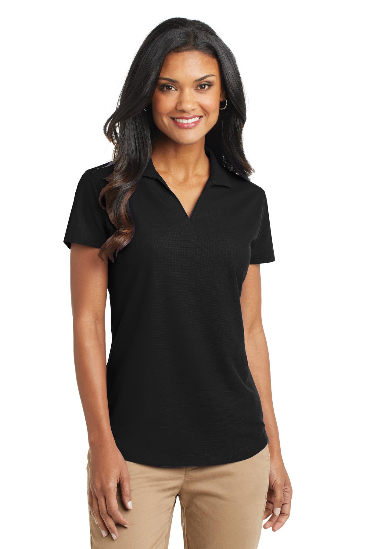 Port Authority Women's Dry Zone Grid Polo. L572 in Black