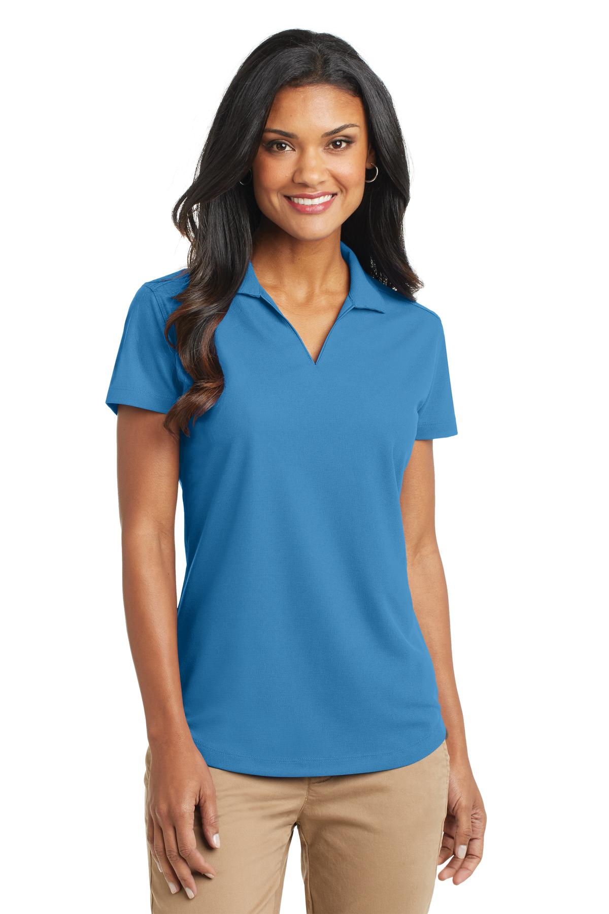 Port Authority Women's Dry Zone Grid Polo. L572 in Celadon Blue