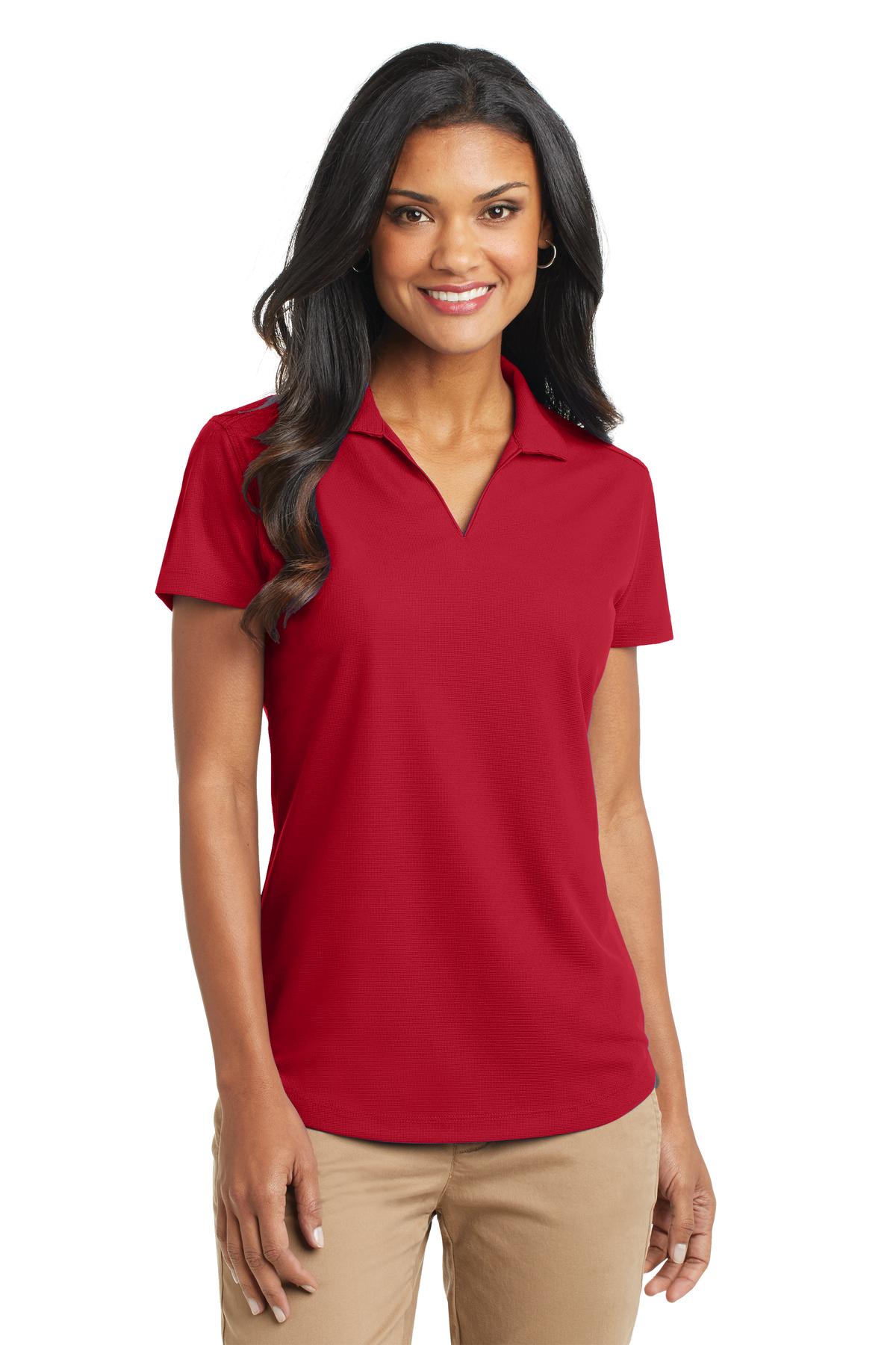 Port Authority Women's Dry Zone Grid Polo. L572 in Engine Red