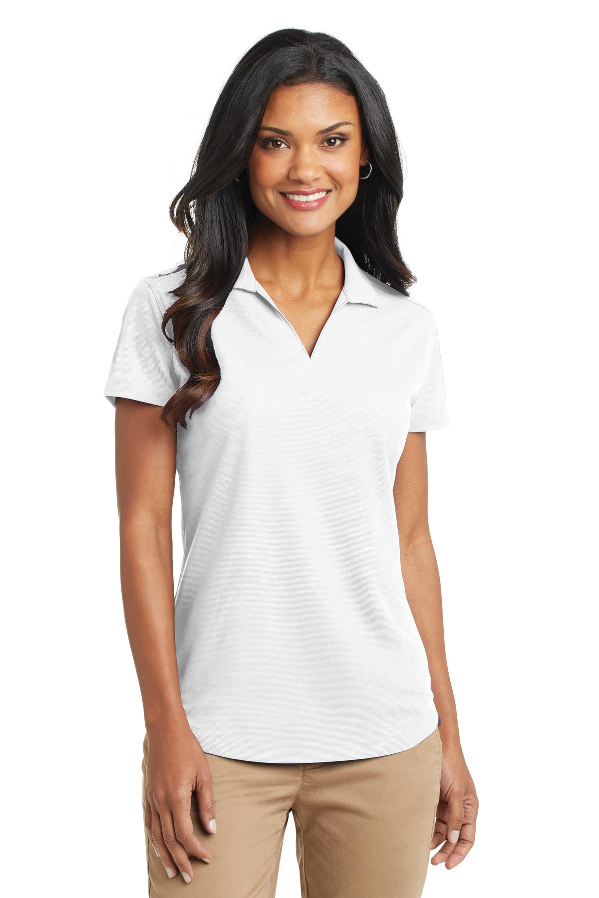 Port Authority Women's Dry Zone Grid Polo. L572 in White