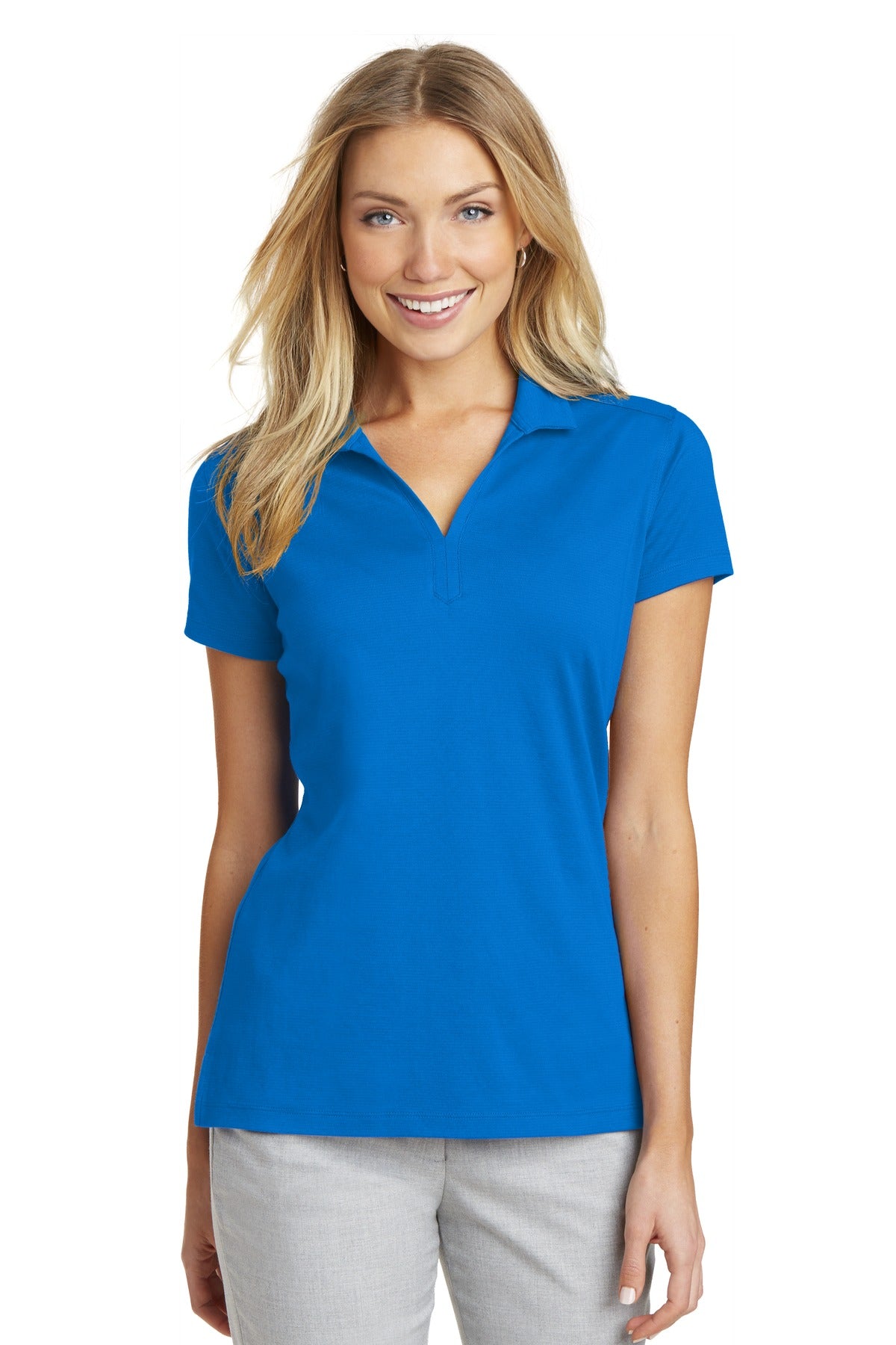 Port Authority Women's Rapid Dry Mesh Polo. L573 in Skydiver Blue