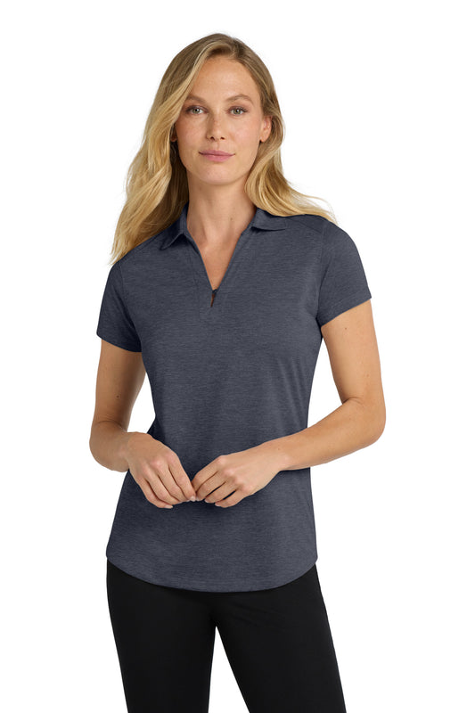 Port Authority Women's Digi Heather Performance Polo. L574 in Dark Grey