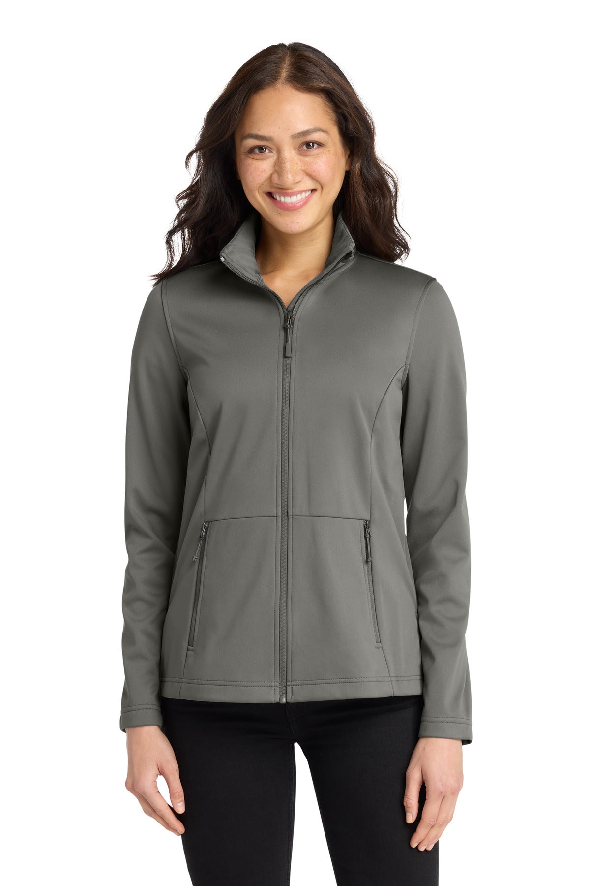 Port Authority Women's Flexshell Jacket L617 in Smoke Grey