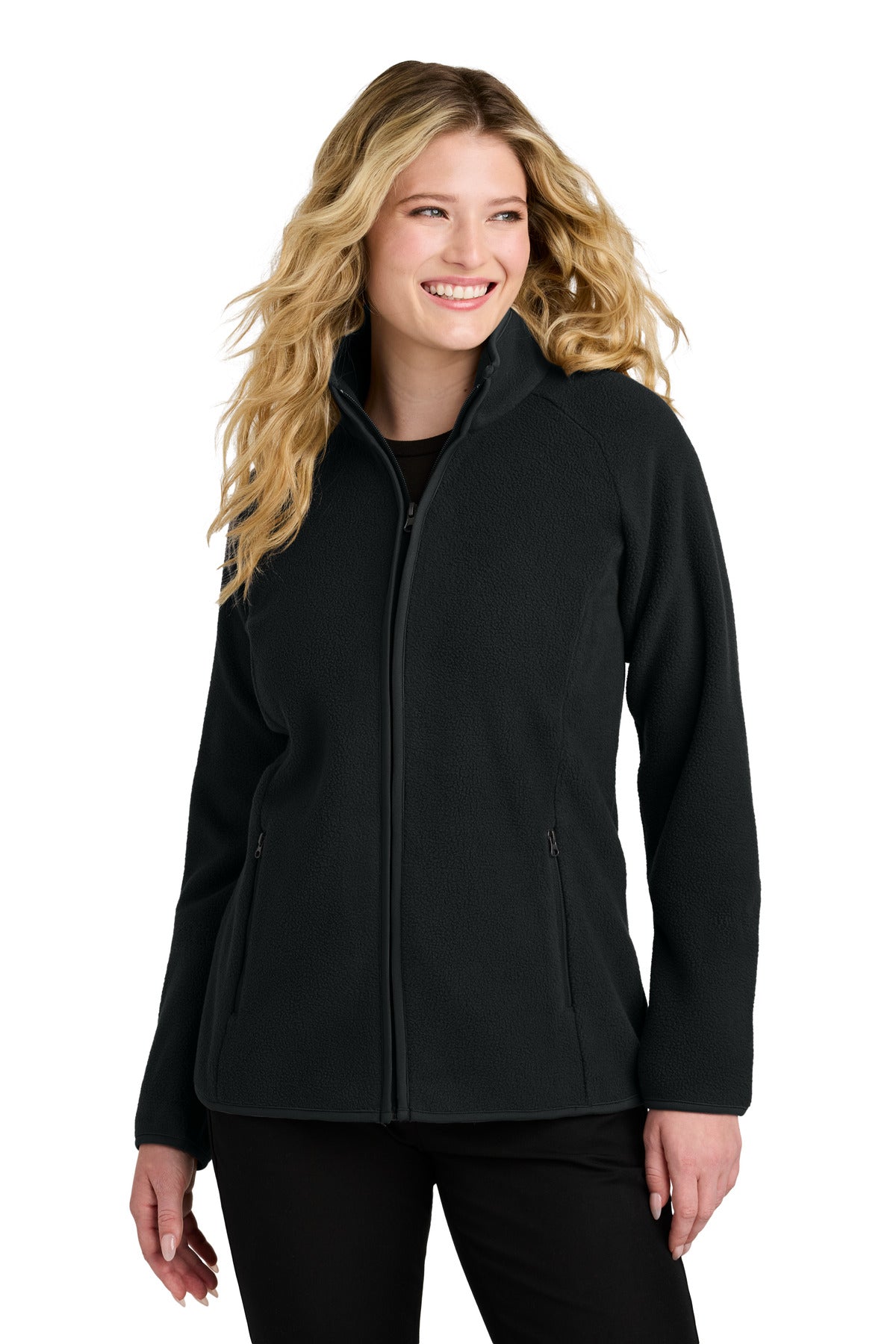Port Authority Women's C-FREE Raglan Fleece L700 in Deep Black