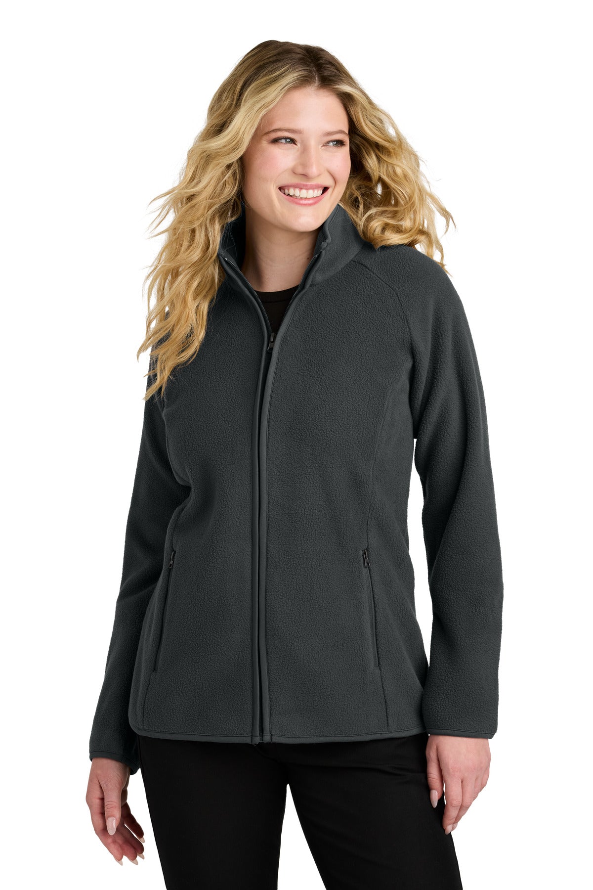 Port Authority Women's C-FREE Raglan Fleece L700 in Grey Steel