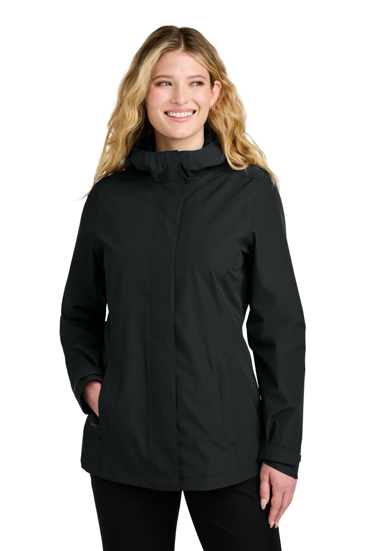 Port Authority Women's C-FREE Rain Jacket L714 in Deep Black