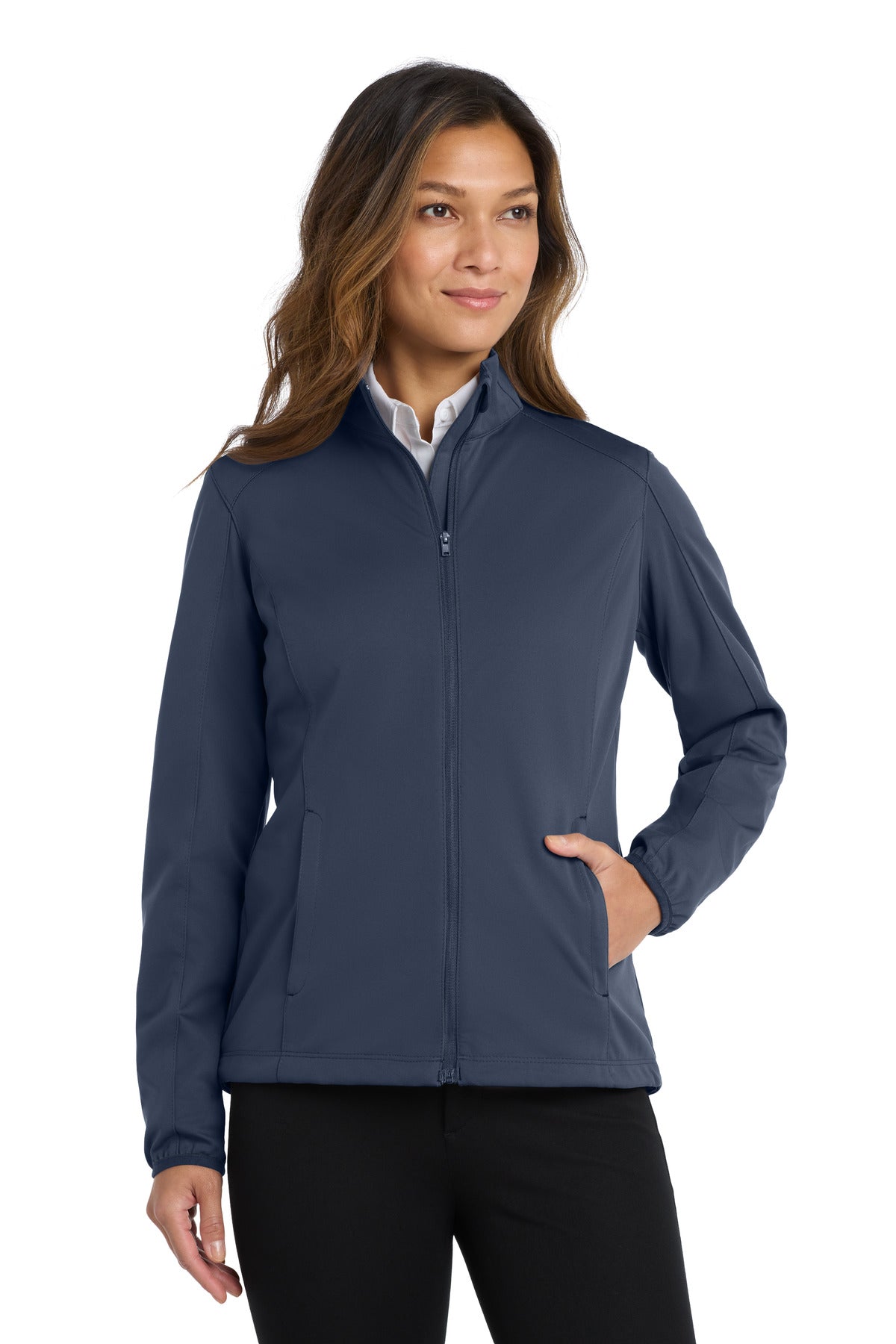 Port Authority Women's Active Soft Shell Jacket. L717 in Dress Blue Navy