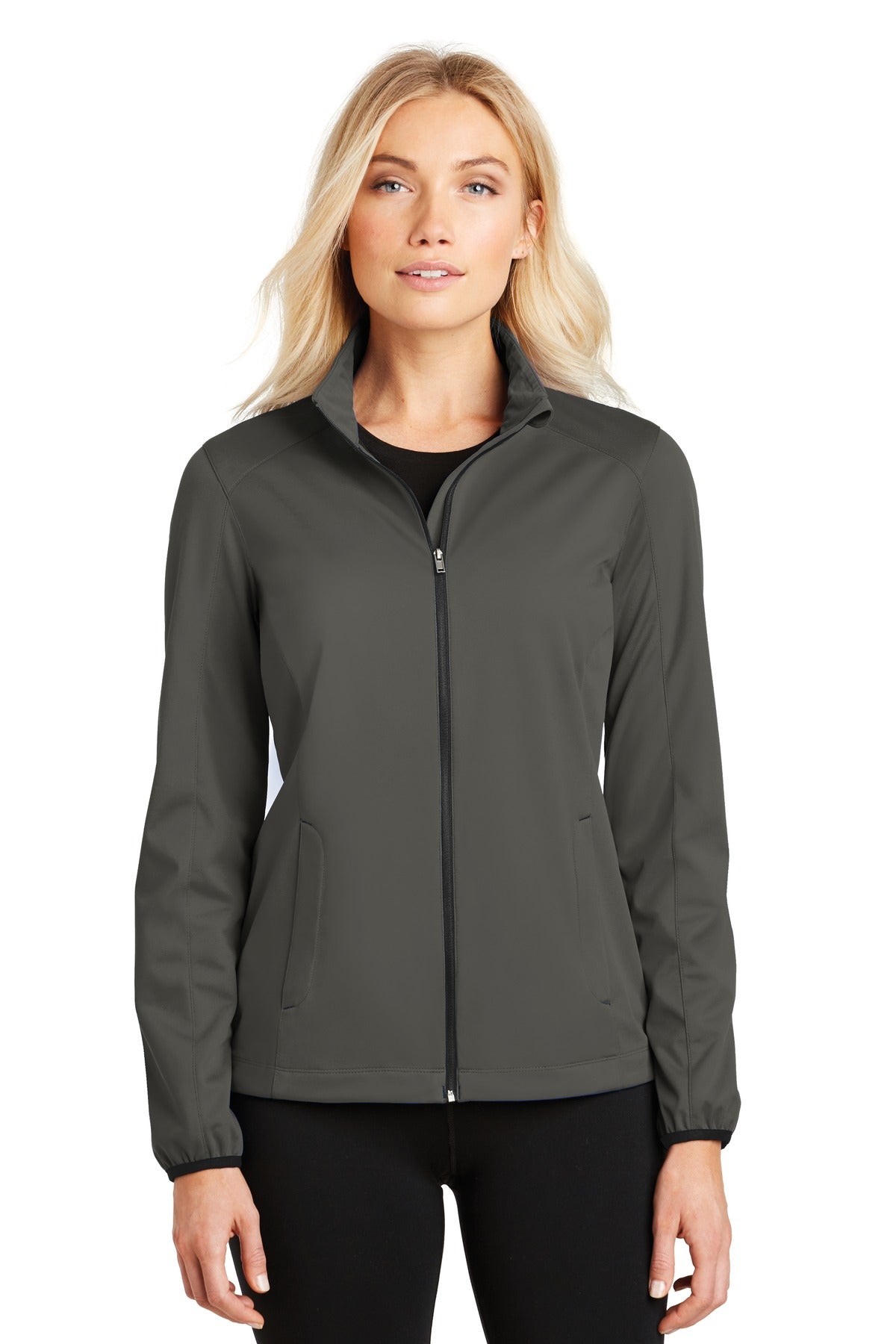 Port Authority Women's Active Soft Shell Jacket. L717 in Grey Steel