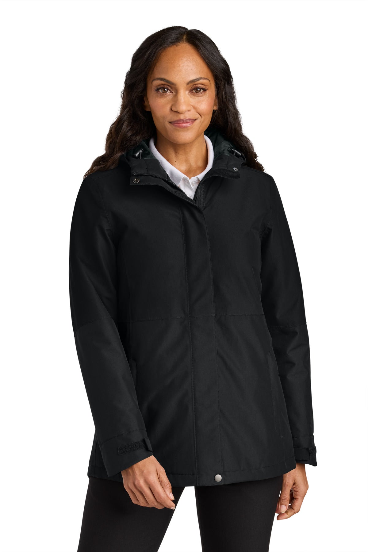 Port Authority Women's Insulated Heavy Ripstop Jacket L721 in Deep Black
