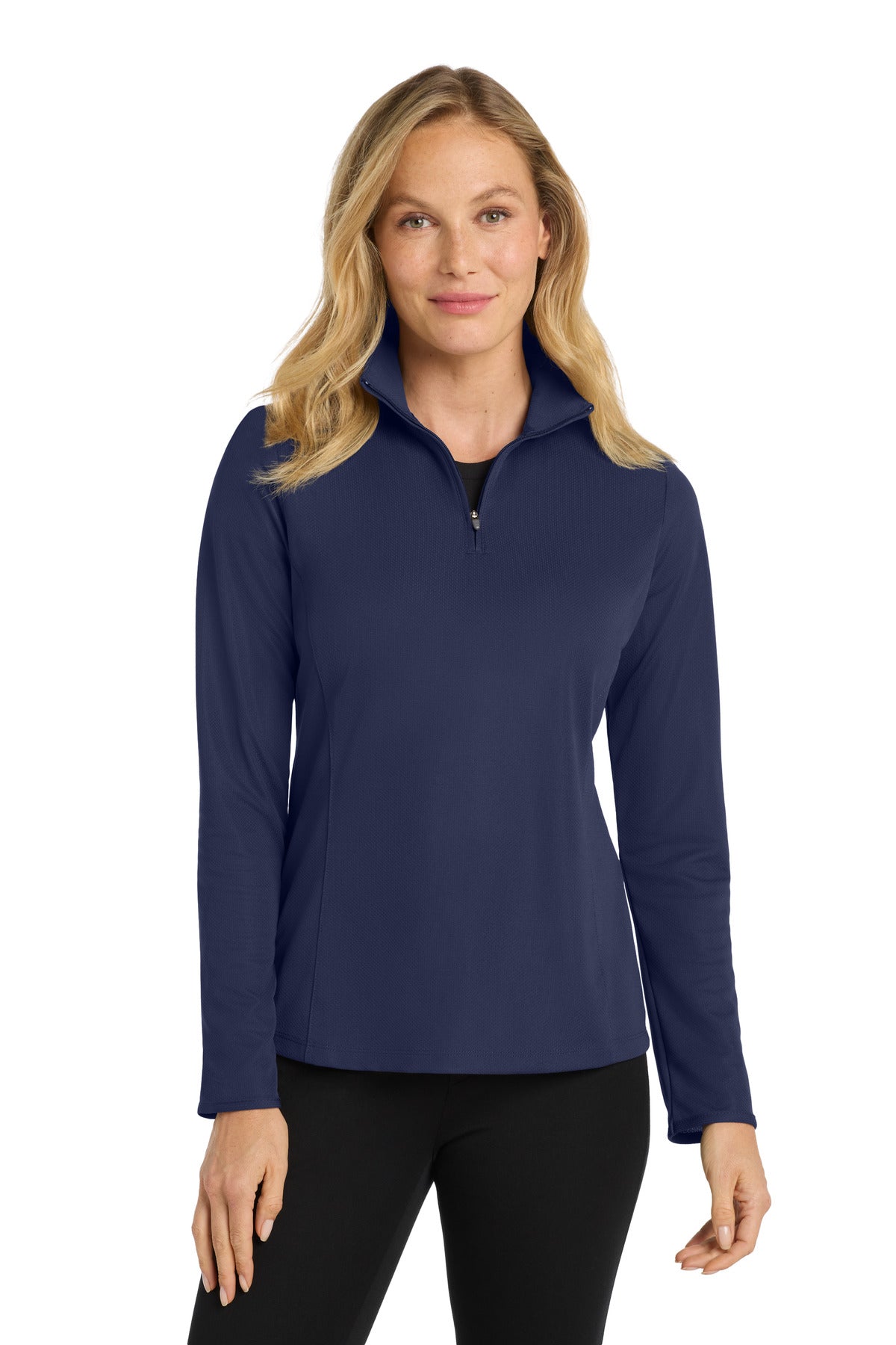 Port Authority Women's Pinpoint Mesh 1/2-Zip . L806 in True Navy