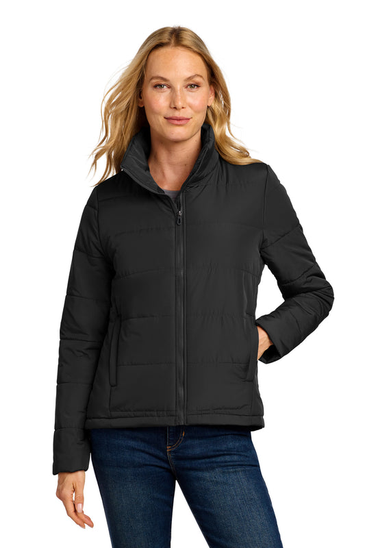 Port Authority Women's Puffer Jacket L852 in Deep Black