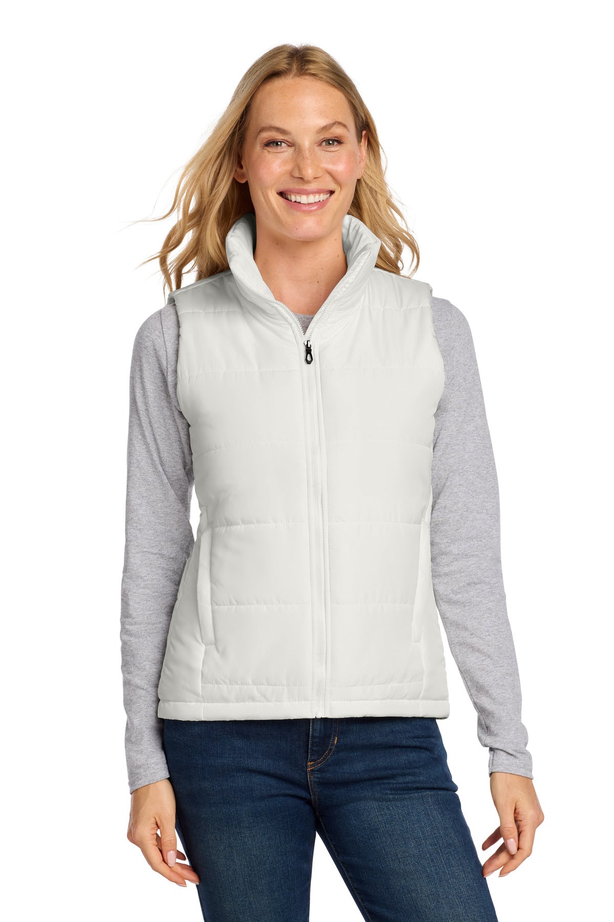 Port Authority Women's Puffer Vest L853 in Marshmallow