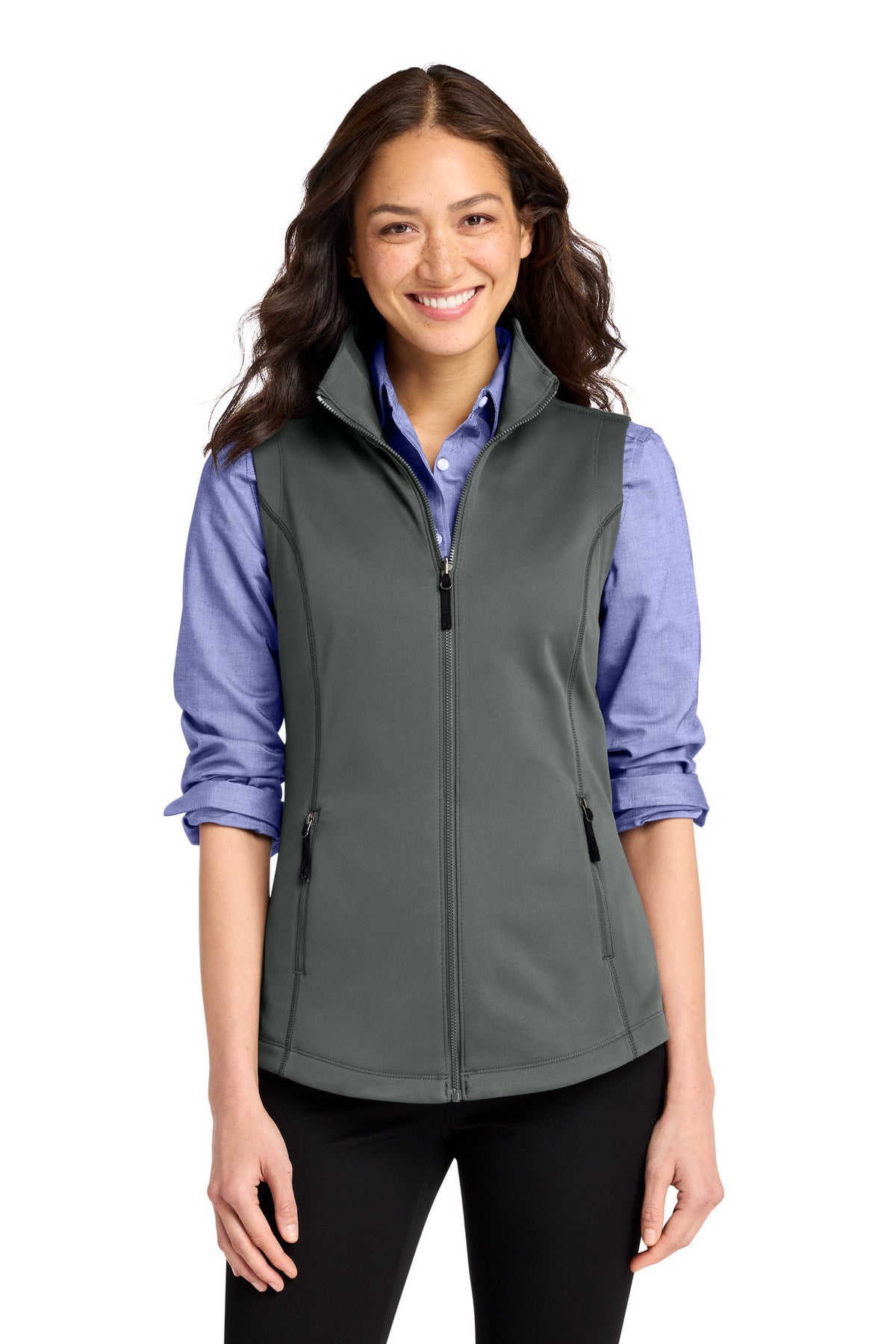 Port Authority Women's Collective Smooth Fleece Vest L906 in Graphite