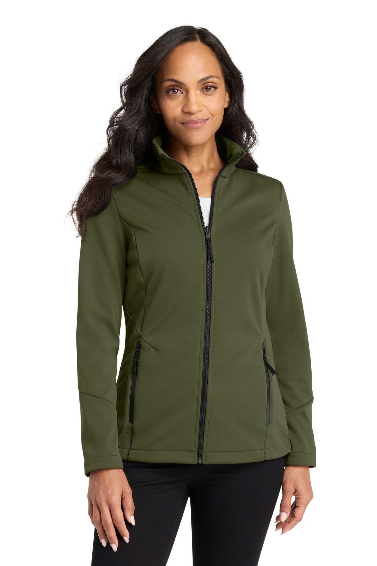 Port Authority Women's Collective Tech Soft Shell Jacket L921 in Olive Green