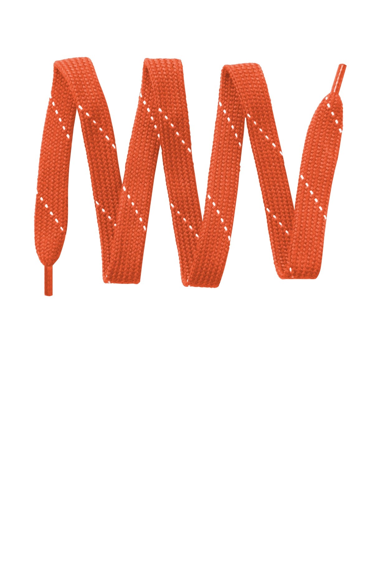 Sport-Tek Laces. LACE in Deep Orange/ White