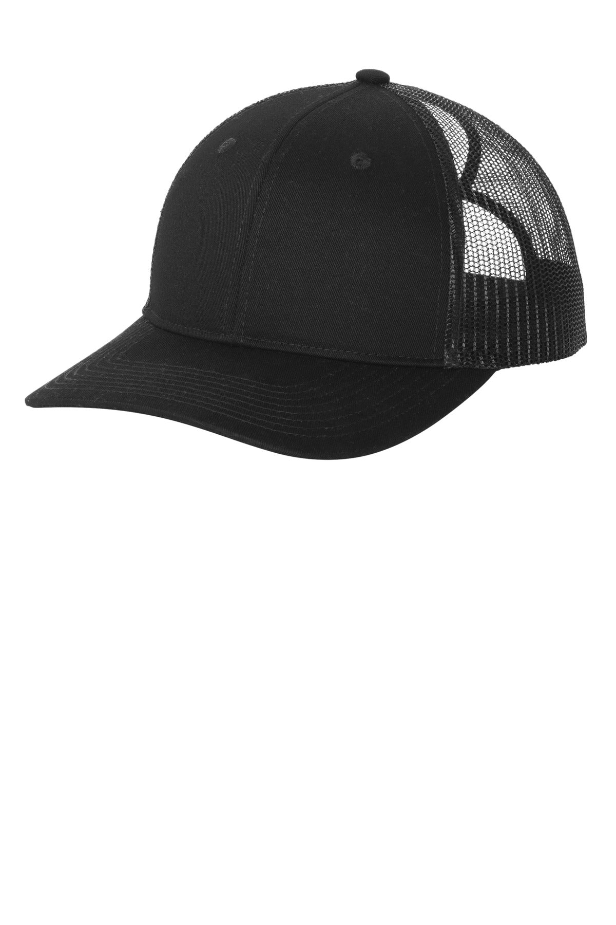 Port Authority Snapback Ponytail Trucker Cap LC401 in Black