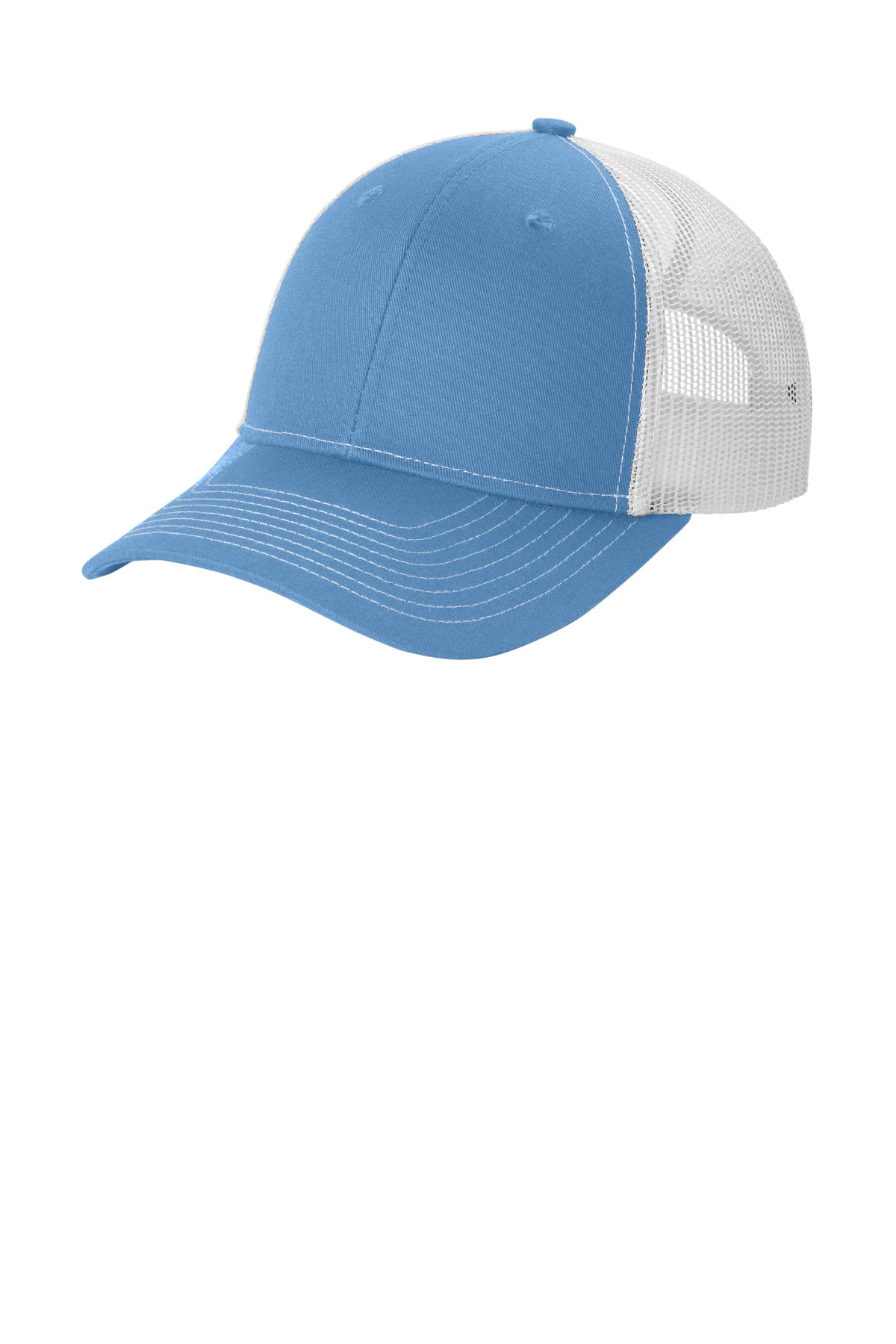 Port Authority Snapback Ponytail Trucker Cap LC401 in Carolina Blue/ White