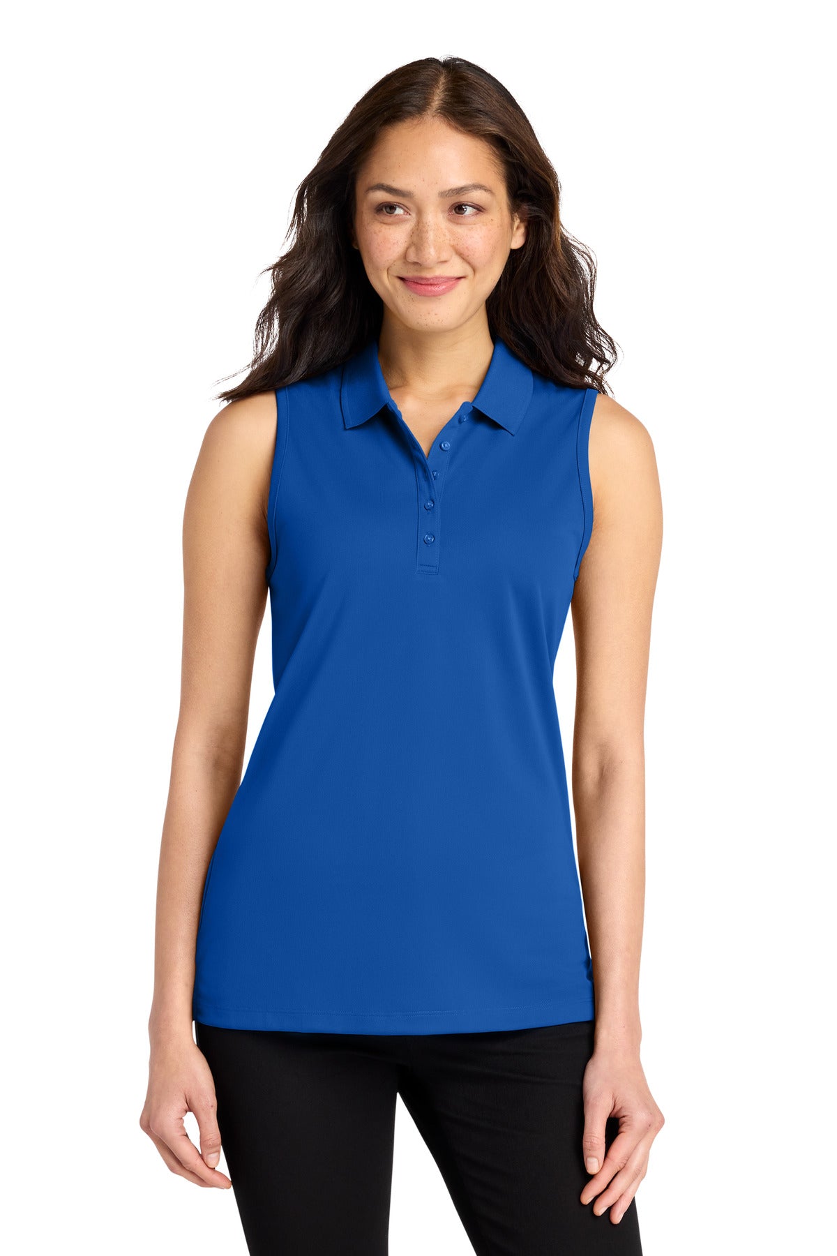 Port Authority Women's Dry Zone UV Micro-Mesh Sleeveless Polo LK110SV in True Royal