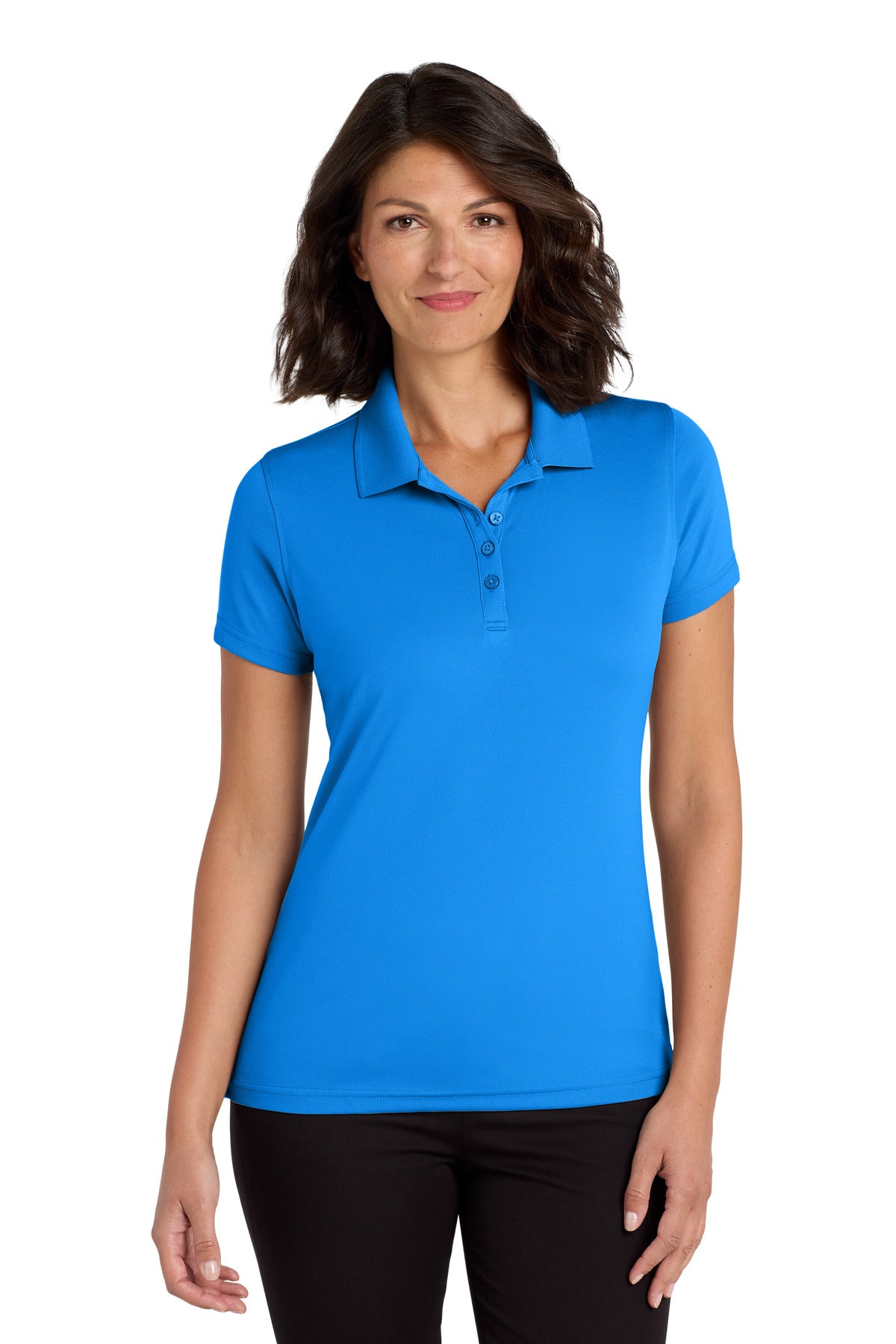 Port Authority Women's Dry Zone UV Micro-Mesh Polo. LK110 in Coastal Blue