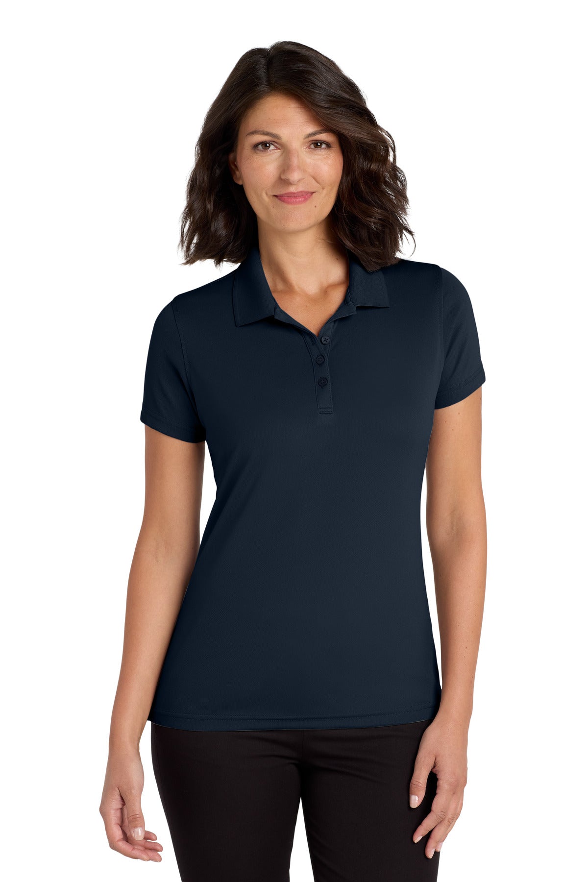 Port Authority Women's Dry Zone UV Micro-Mesh Polo. LK110 in River Blue Navy