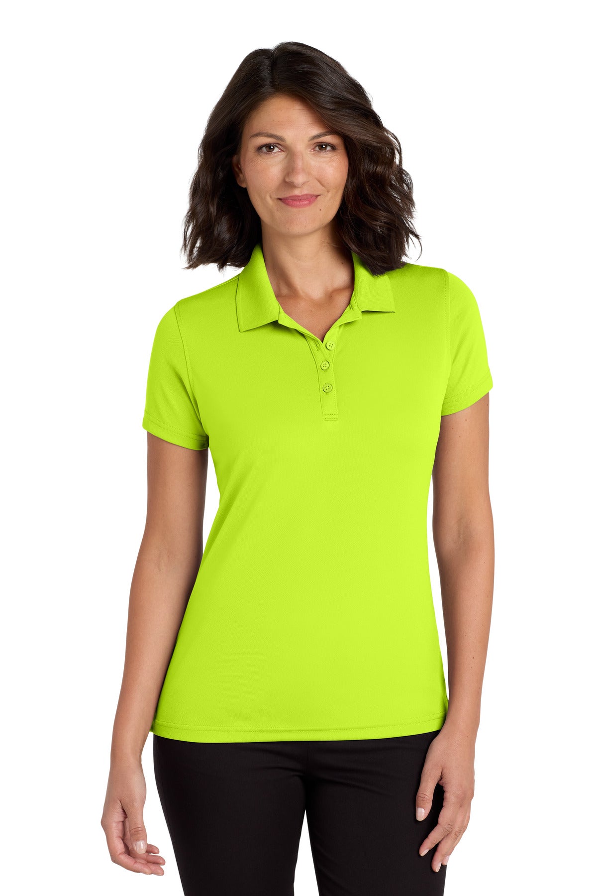 Port Authority Women's Dry Zone UV Micro-Mesh Polo. LK110 in Safety Yellow