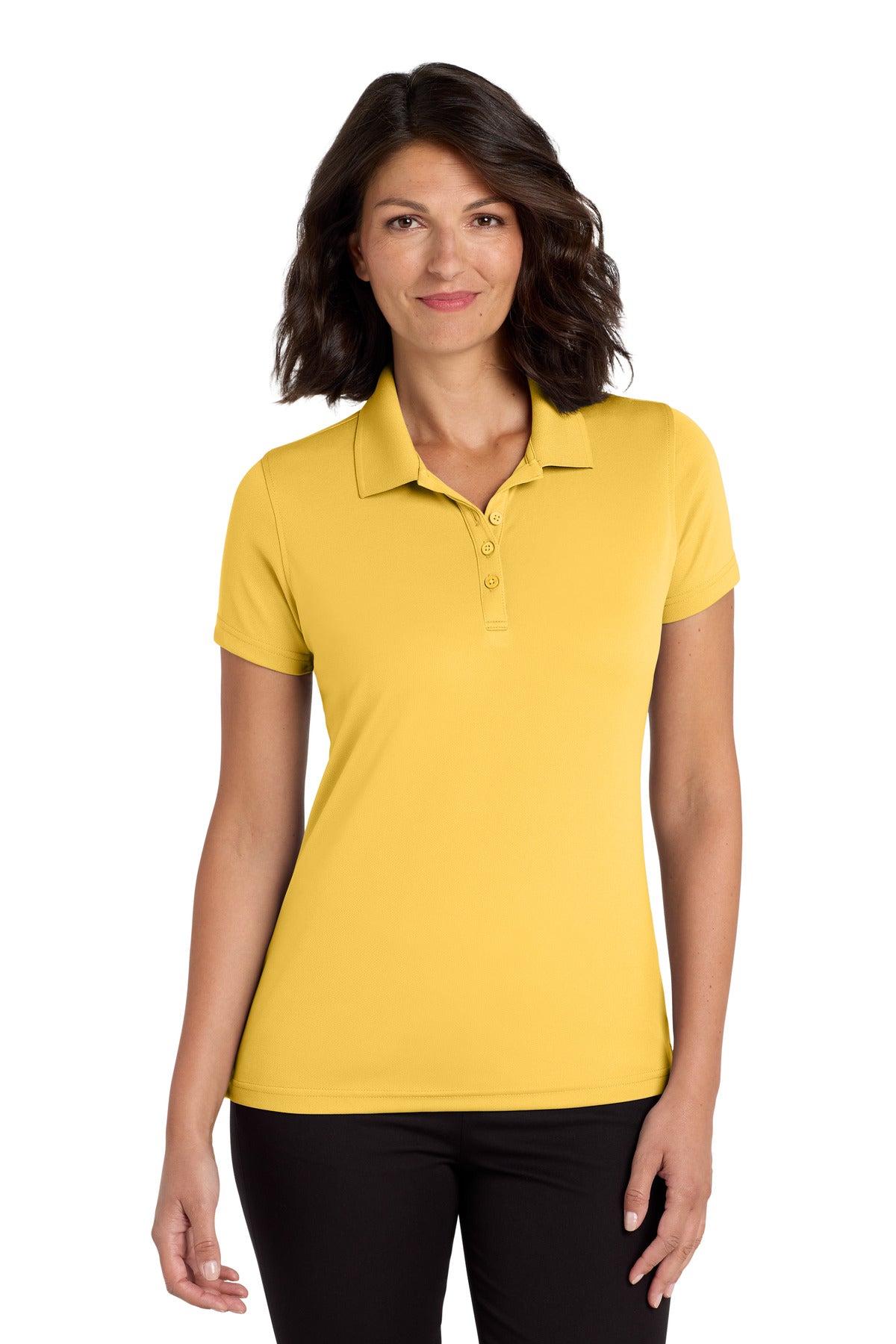 Port Authority Women's Dry Zone UV Micro-Mesh Polo. LK110 in Sunburst Yellow
