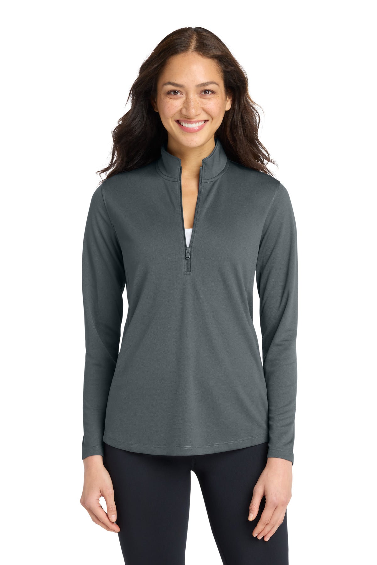 Port Authority Women's Dry Zone UV Micro-Mesh 1/4-Zip LK112 in Graphite