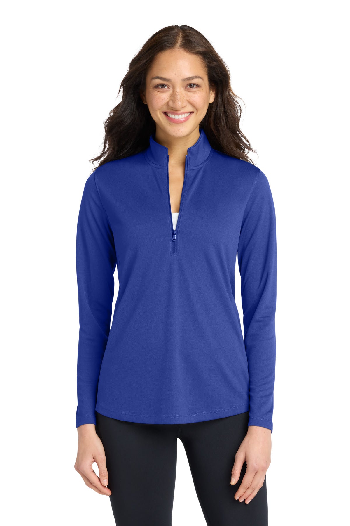 Port Authority Women's Dry Zone UV Micro-Mesh 1/4-Zip LK112 in True Royal