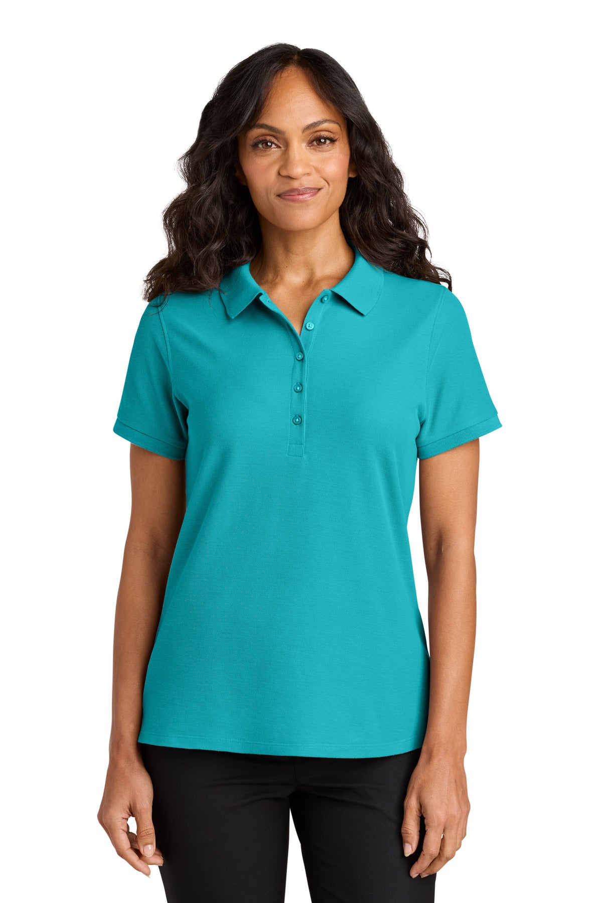 Port Authority Women's Wearever Signature Pique Polo LK200 in Aquamarine