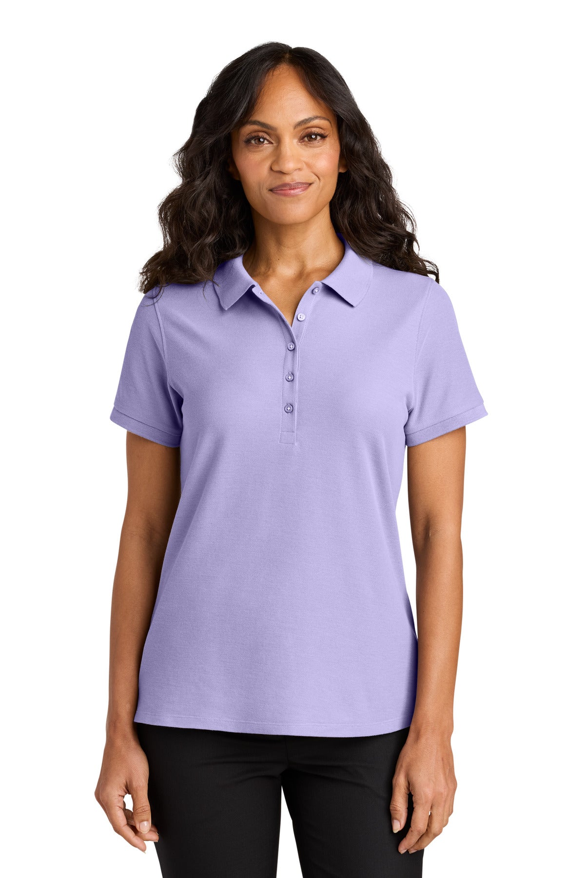Port Authority Women's Wearever Signature Pique Polo LK200 in Bright Lavender