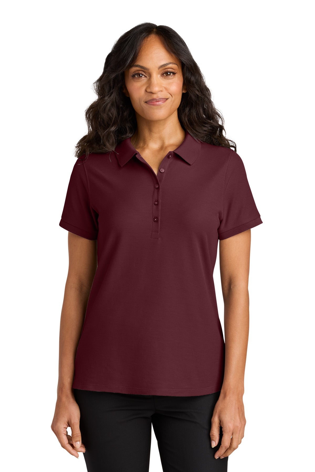 Port Authority Women's Wearever Signature Pique Polo LK200 in Burgundy
