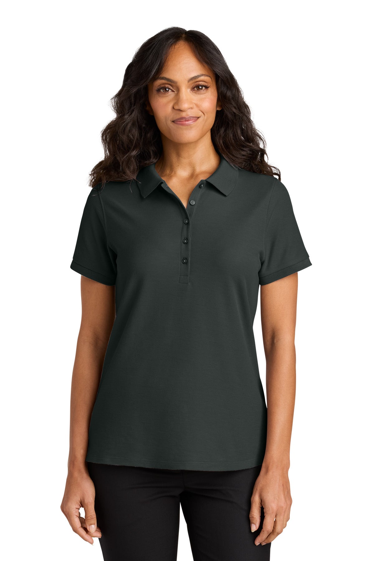 Port Authority Women's Wearever Signature Pique Polo LK200 in Grey Smoke