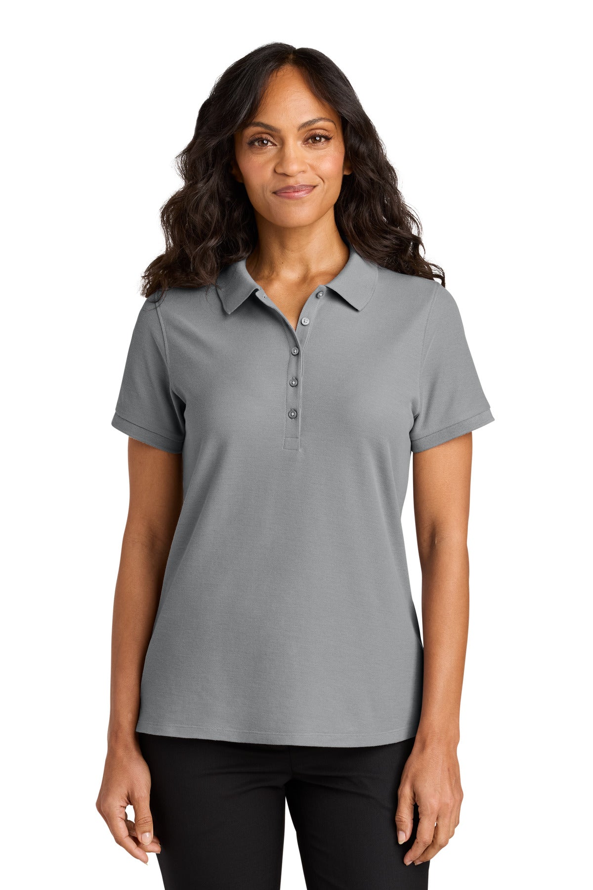 Port Authority Women's Wearever Signature Pique Polo LK200 in Gusty Grey