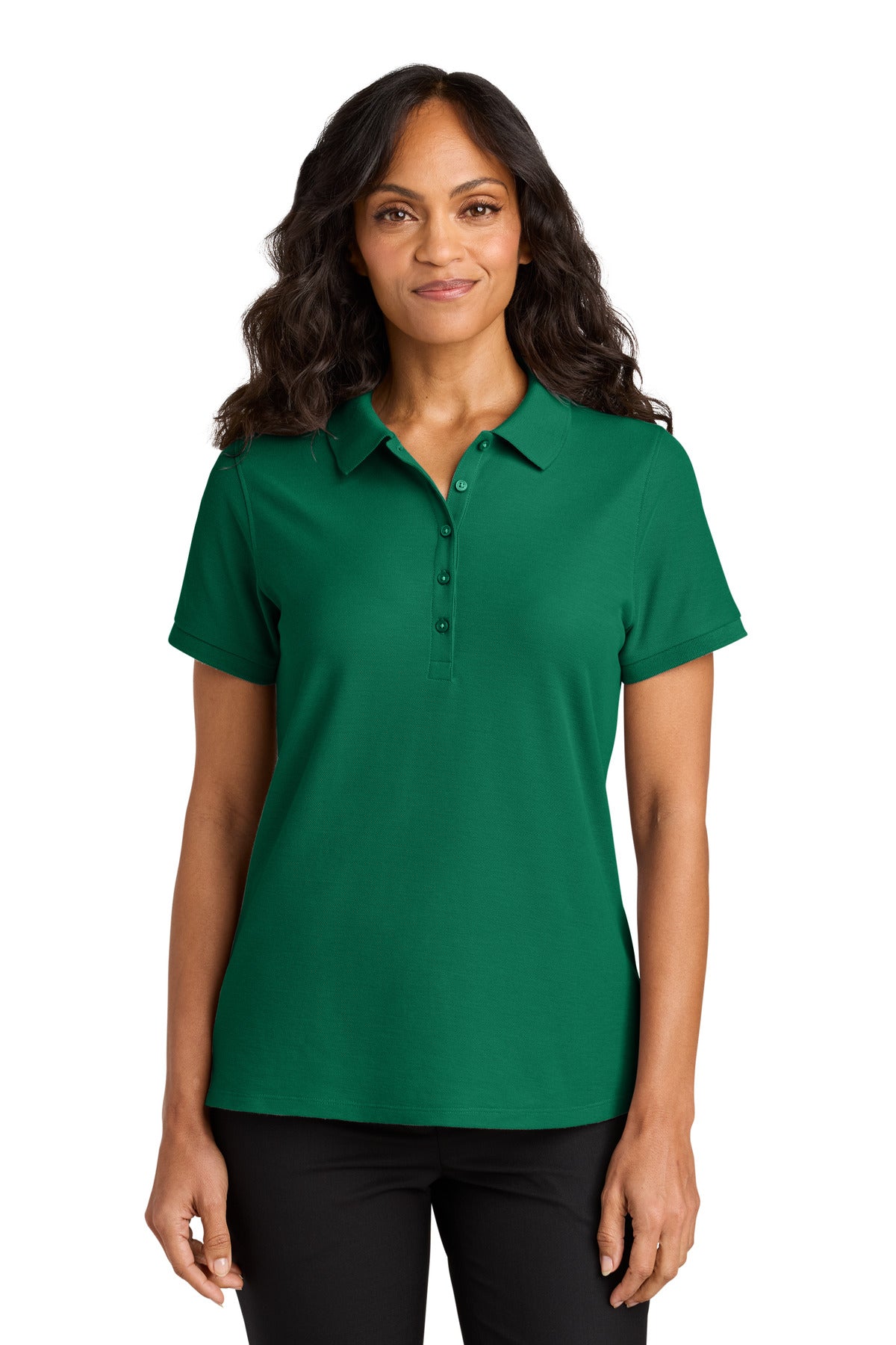 Port Authority Women's Wearever Signature Pique Polo LK200 in Kelly Green