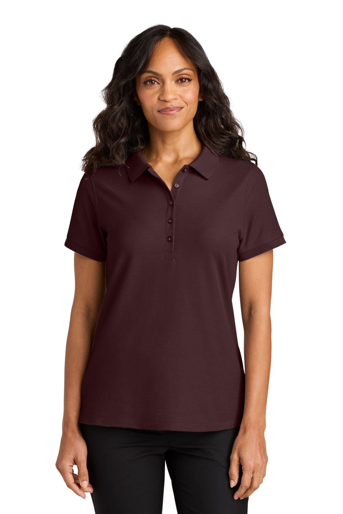 Port Authority Women's Wearever Signature Pique Polo LK200 in Maroon