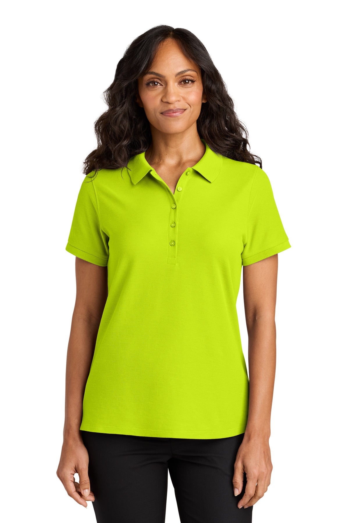 Port Authority Women's Wearever Signature Pique Polo LK200 in Neon Yellow