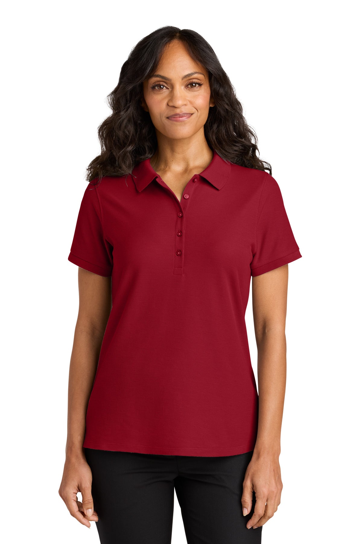 Port Authority Women's Wearever Signature Pique Polo LK200 in Rich Red