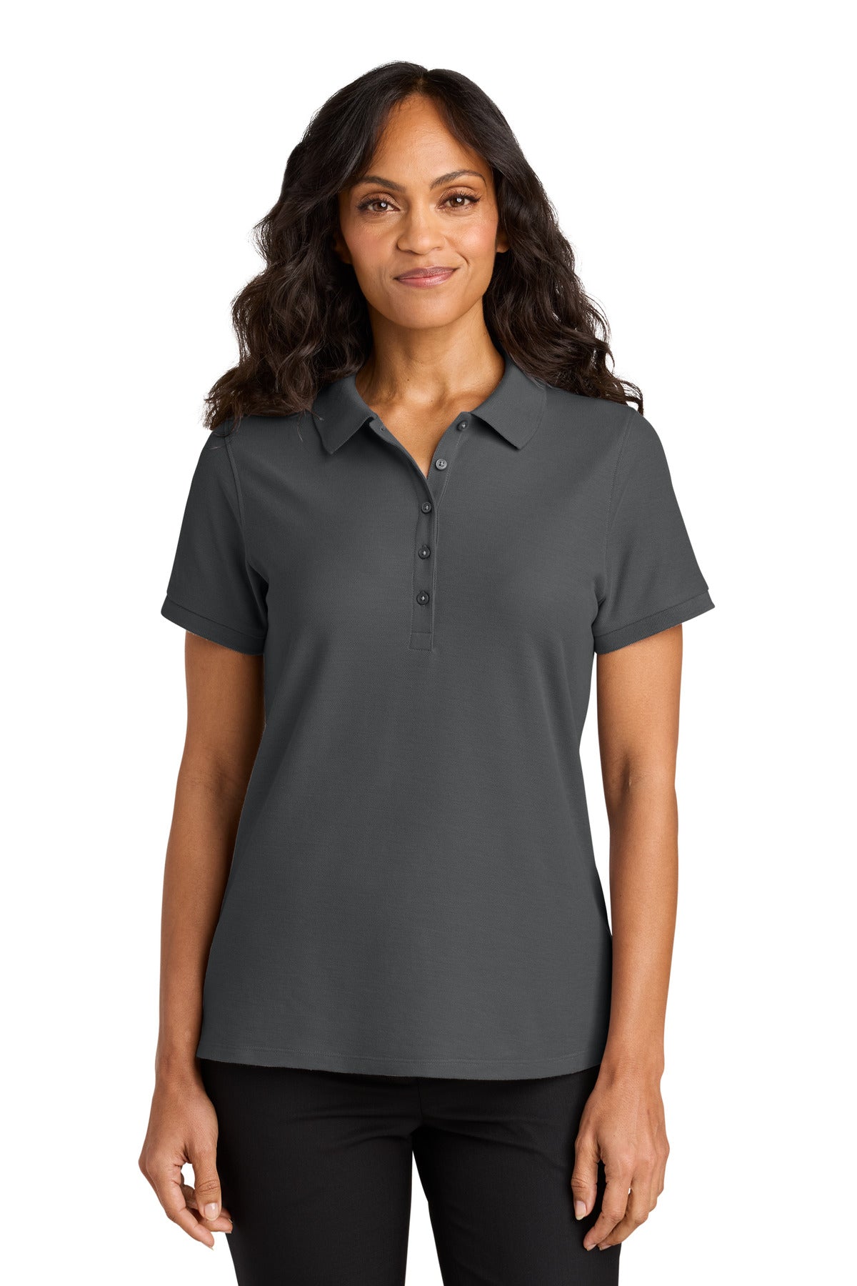 Port Authority Women's Wearever Signature Pique Polo LK200 in Storm Grey