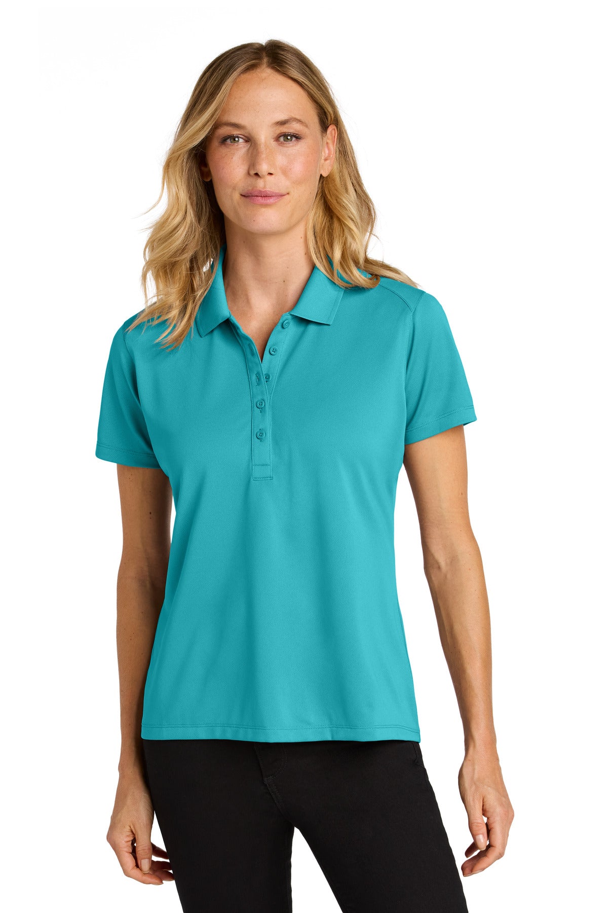Port Authority Women's Wearever Performance Pique Polo LK240 in Aquamarine