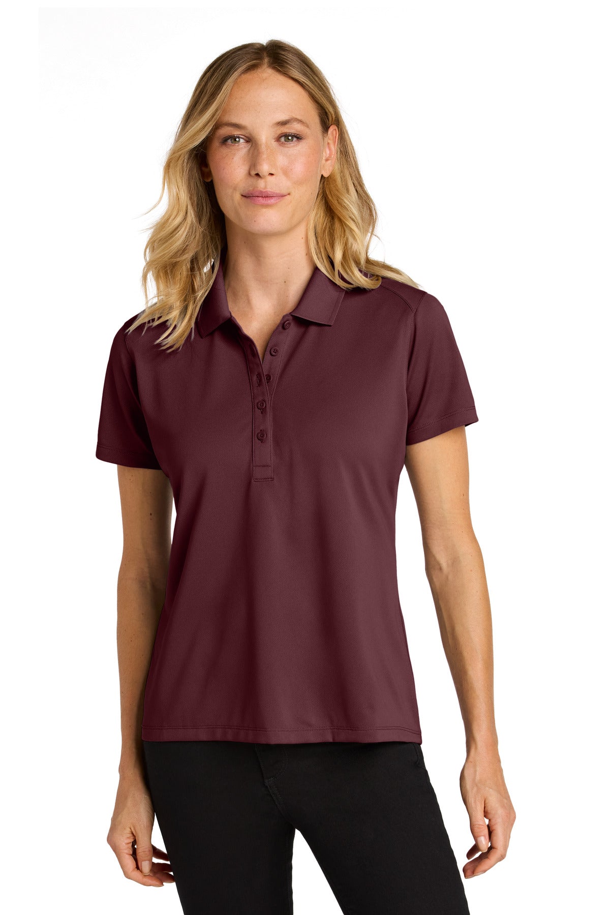 Port Authority Women's Wearever Performance Pique Polo LK240 in Burgundy