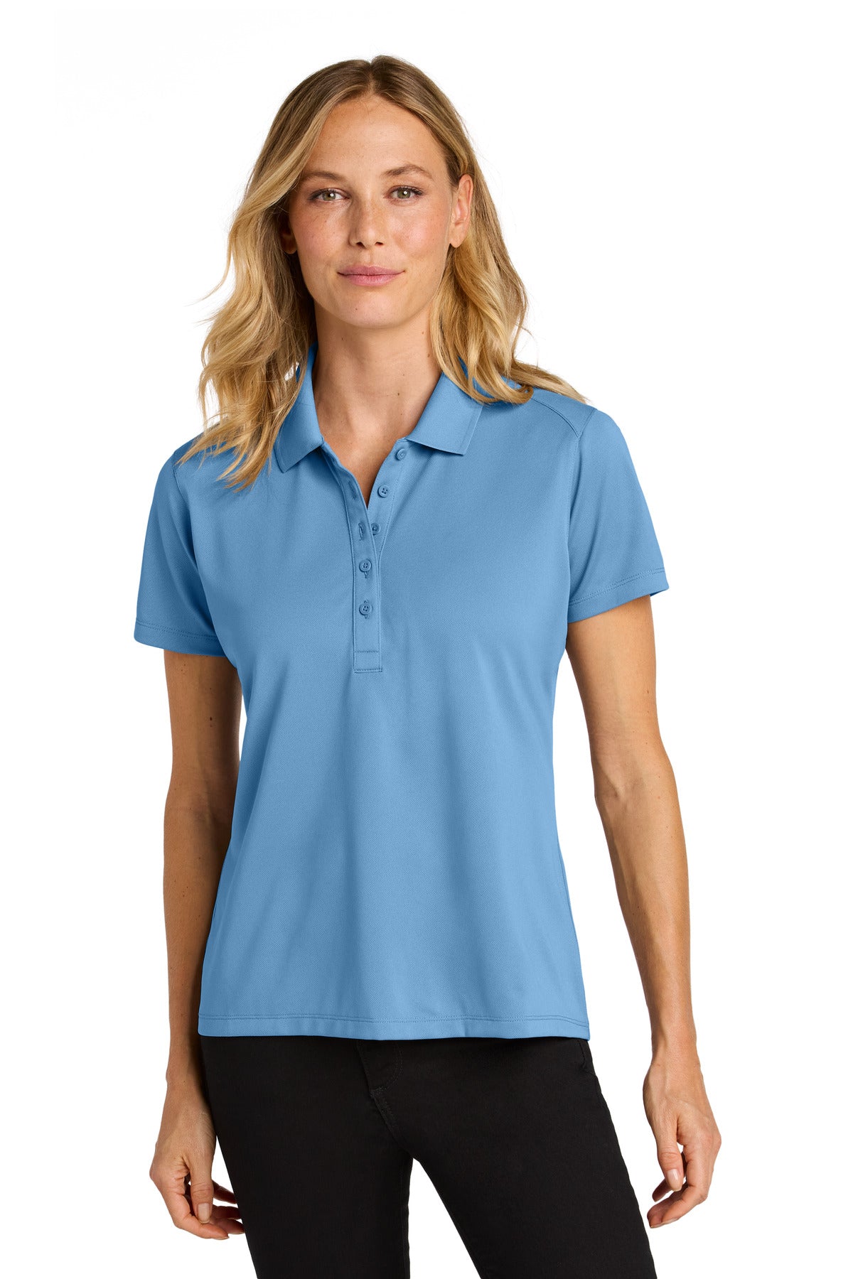 Port Authority Women's Wearever Performance Pique Polo LK240 in Carolina Blue