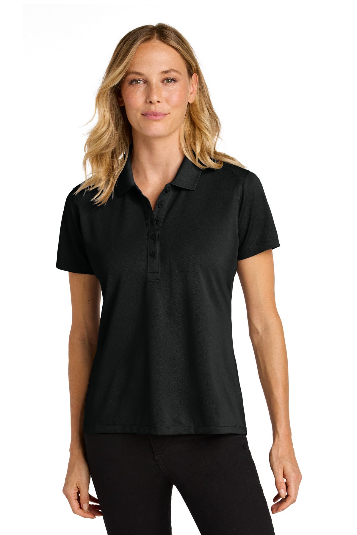 Port Authority Women's Wearever Performance Pique Polo LK240 in Deep Black