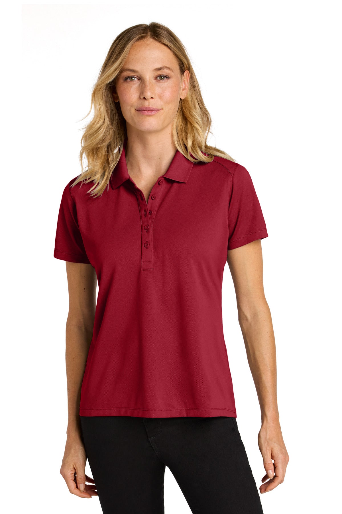 Port Authority Women's Wearever Performance Pique Polo LK240 in Rich Red