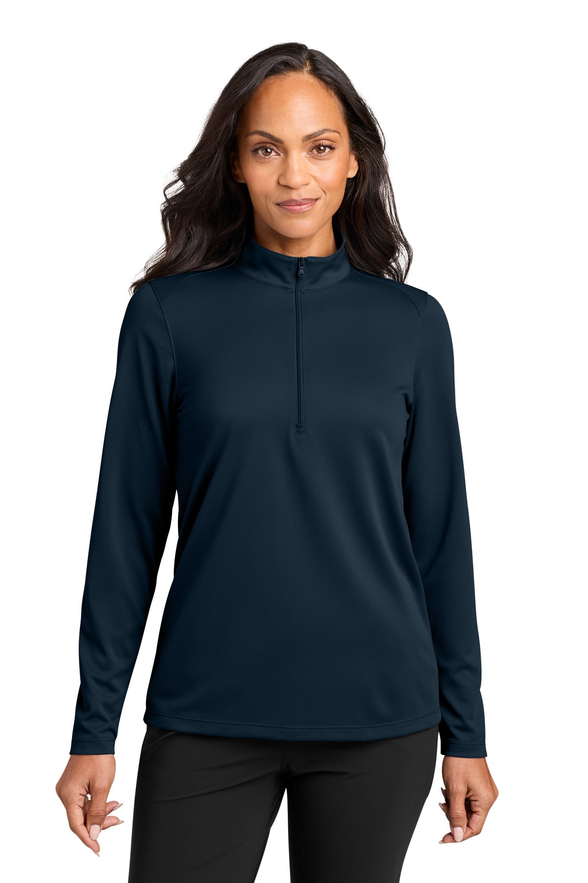 Port Authority Women's Wearever Performance Pique 1/4-Zip LK241 in River Blue Navy