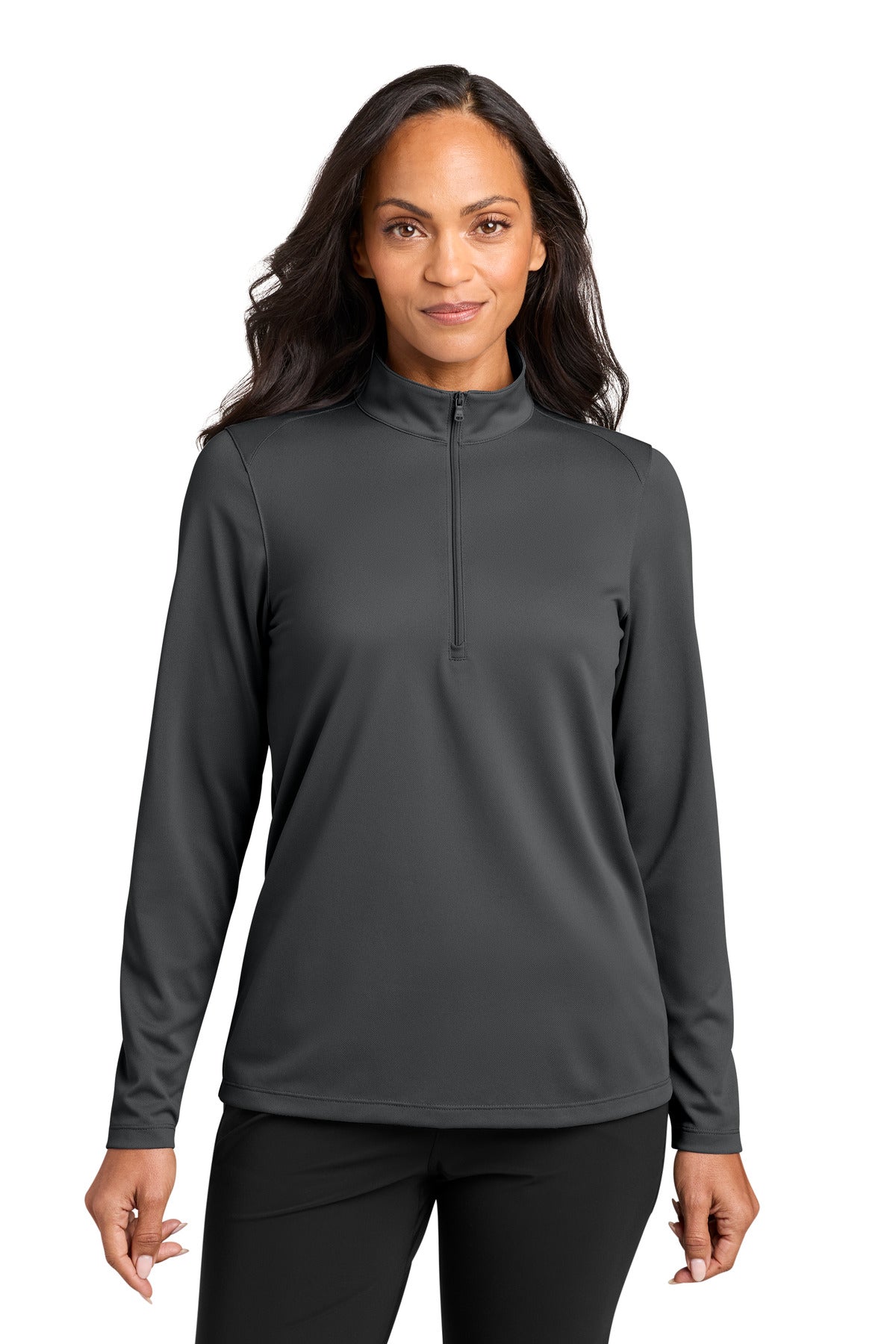 Port Authority Women's Wearever Performance Pique 1/4-Zip LK241 in Storm Grey